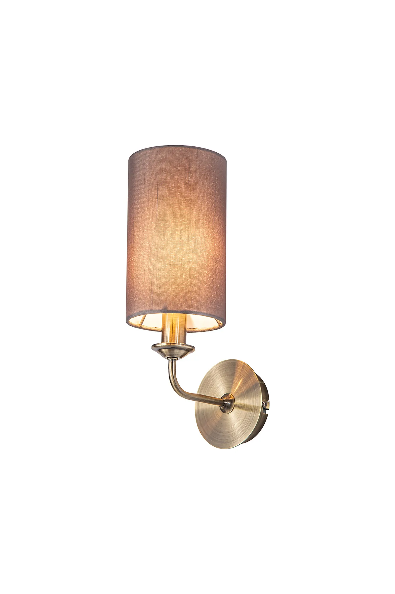 DK0032  Banyan Wall Lamp 1 Light Antique Brass, Grey